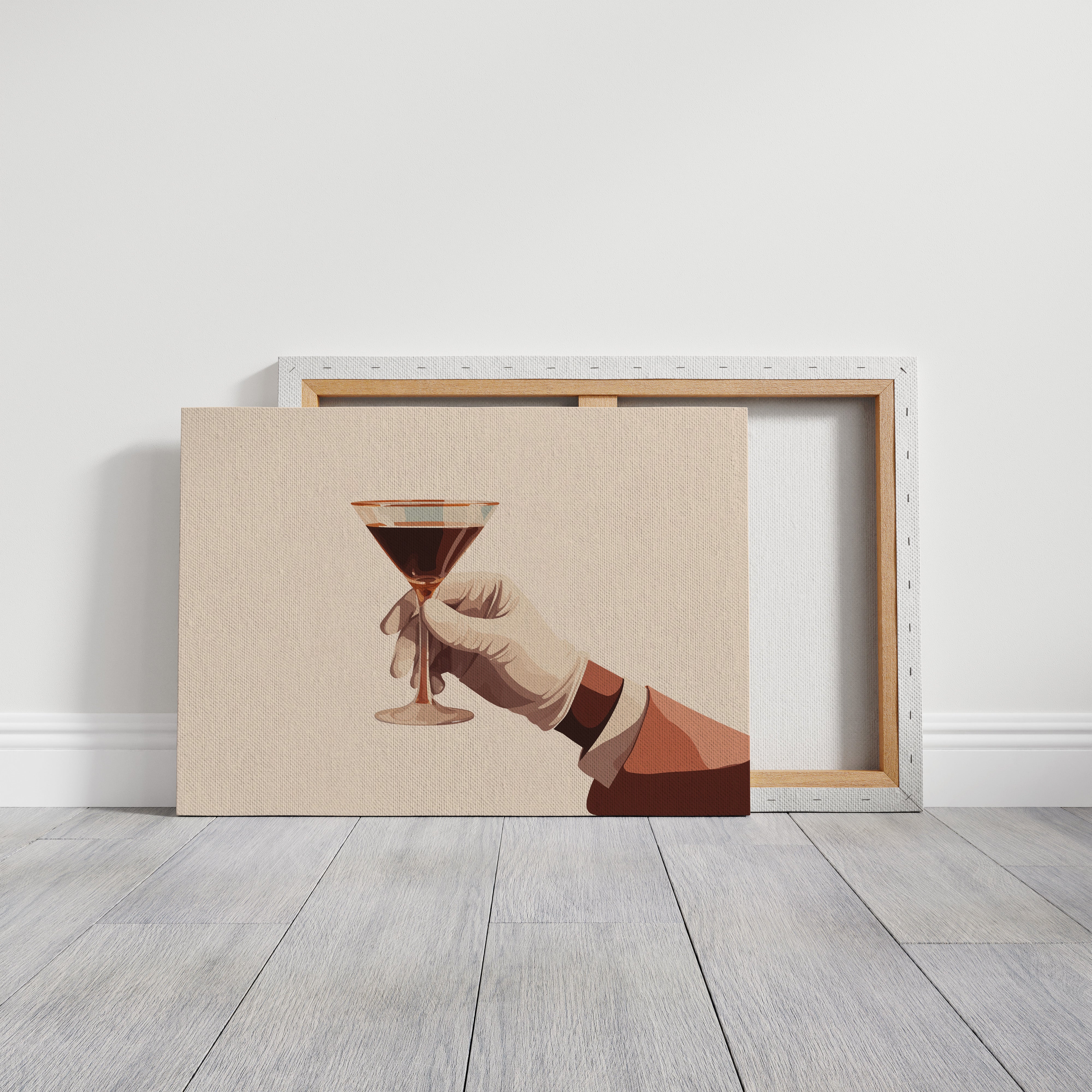 Elegant Libation Held in Waiting