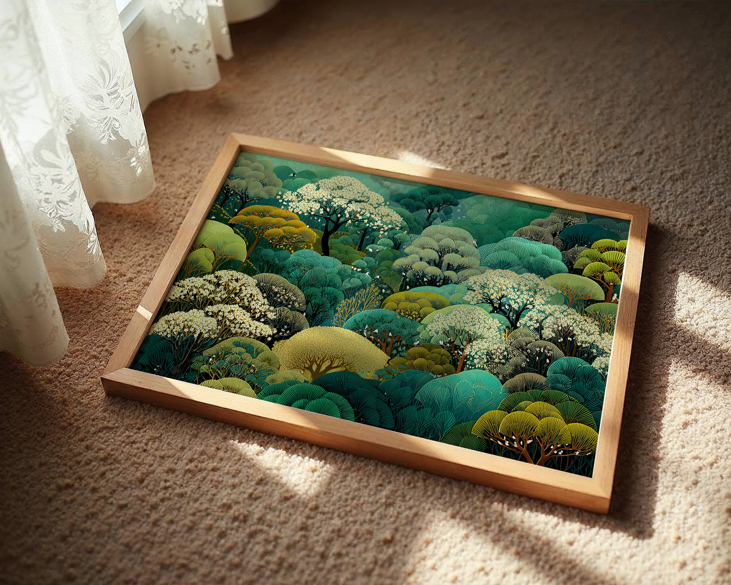 Forest Waves Dance In Emerald Light