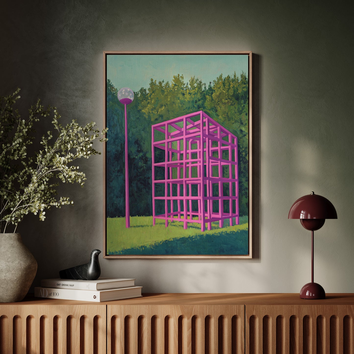 Pink Geometry Dreams In Forest
