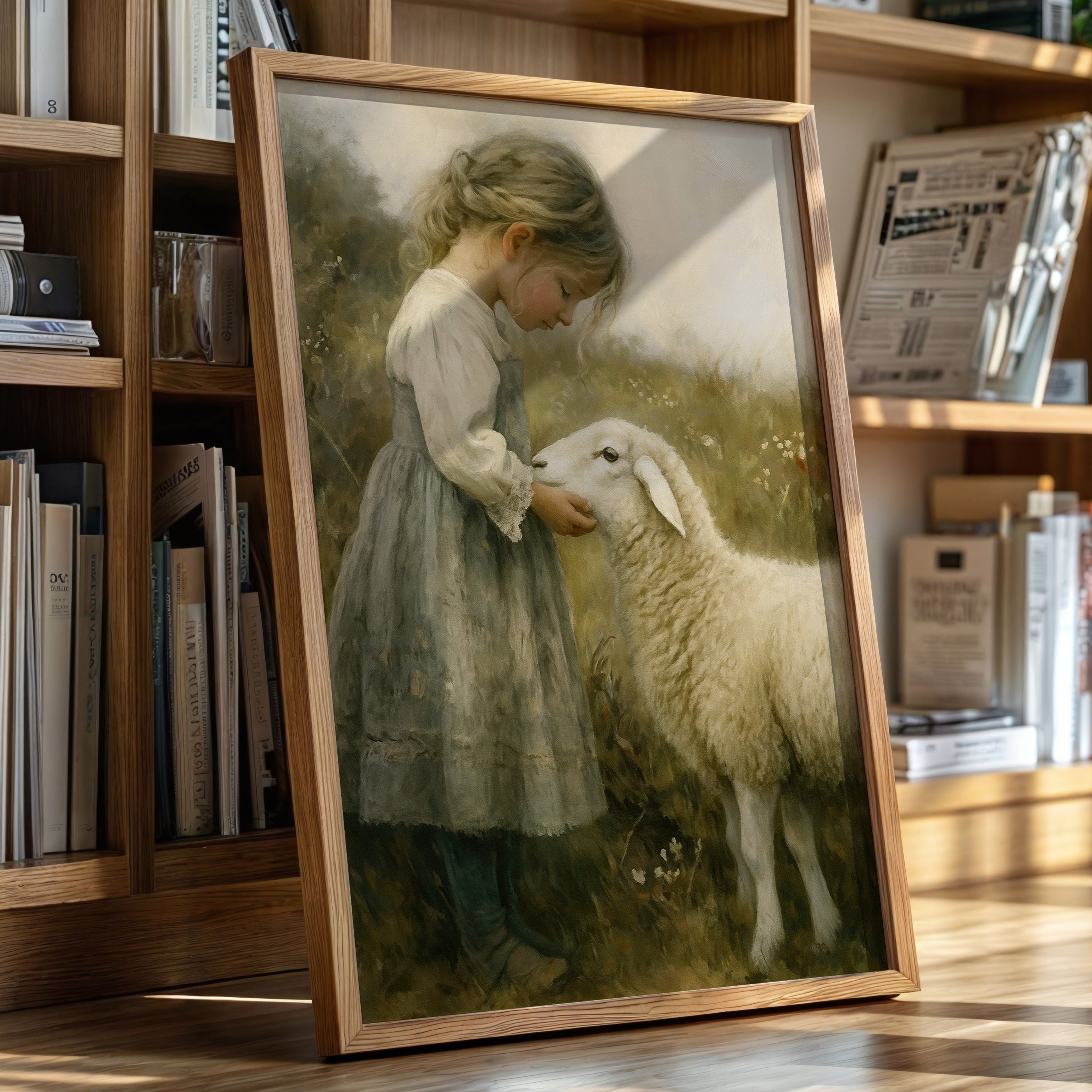 Little Shepherdess and Her Lamb