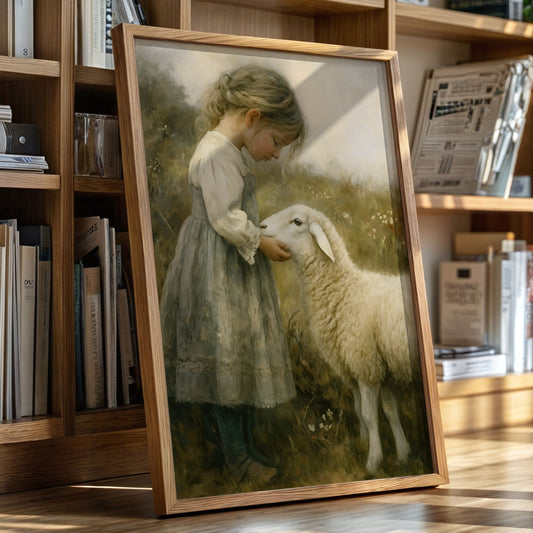 Little Shepherdess and Her Lamb