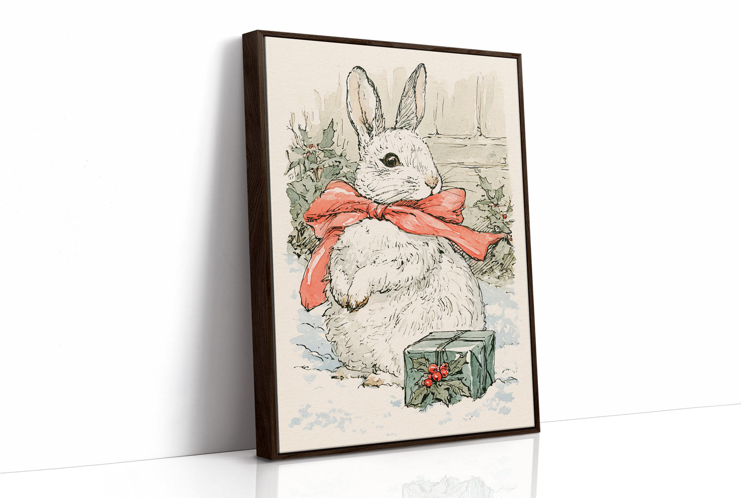 Storybook Bunny in a Red Bow