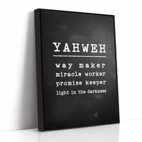 Yahweh Chalkboard Declaration
