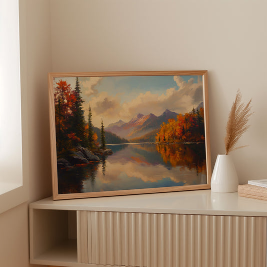 Autumn Peaks Mirror Mountain Dreams