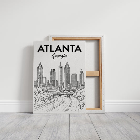 Atlanta, Highway Line Art