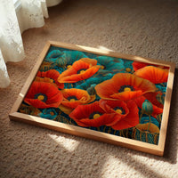 Poppies Dance In Turquoise Dreams