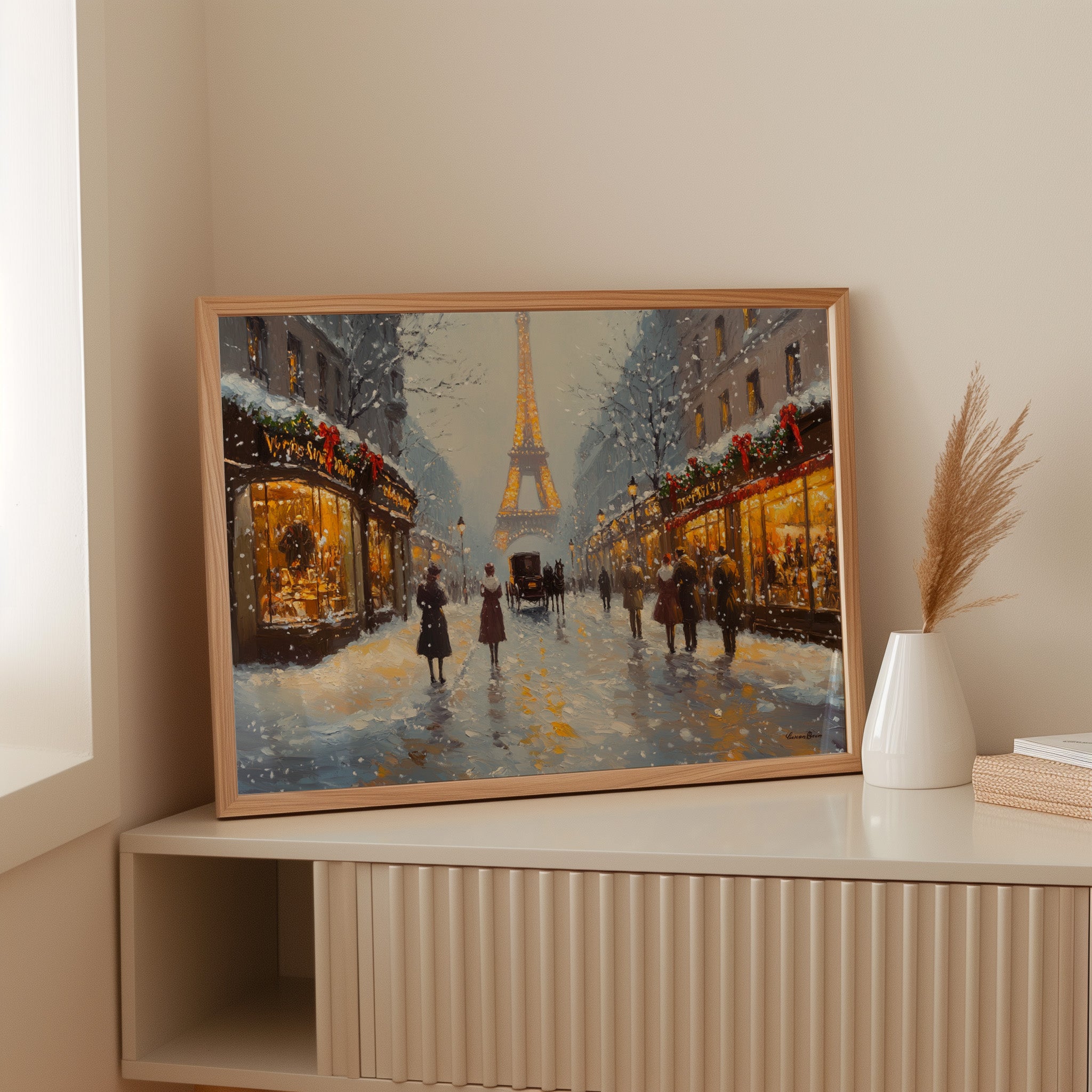 Winter Lights Glow On Paris Streets