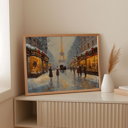 Winter Lights Glow On Paris Streets