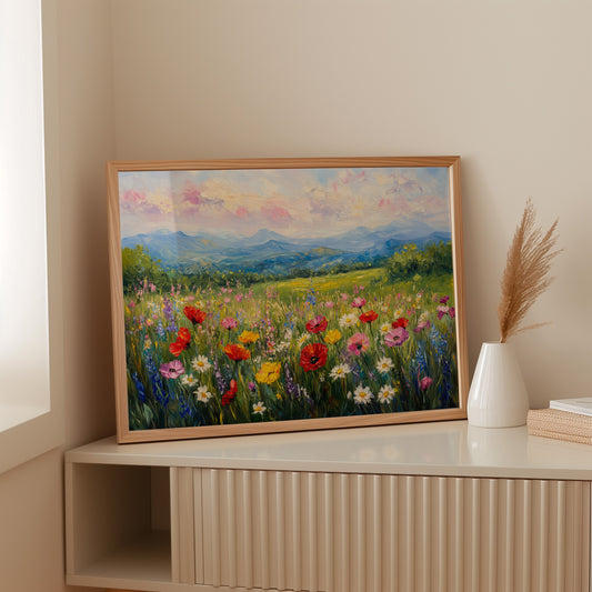Mountain Meadows Bloom In Rainbow Light