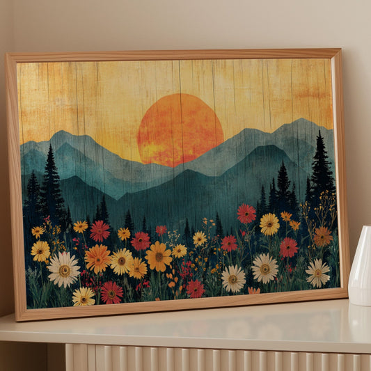 Mountain Daisies Dance At Dawn