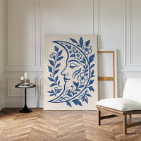 Floral Moon in Indigo Bloom