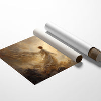 Transcendent Journey Through Golden Clouds