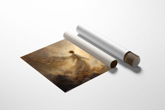 Transcendent Journey Through Golden Clouds