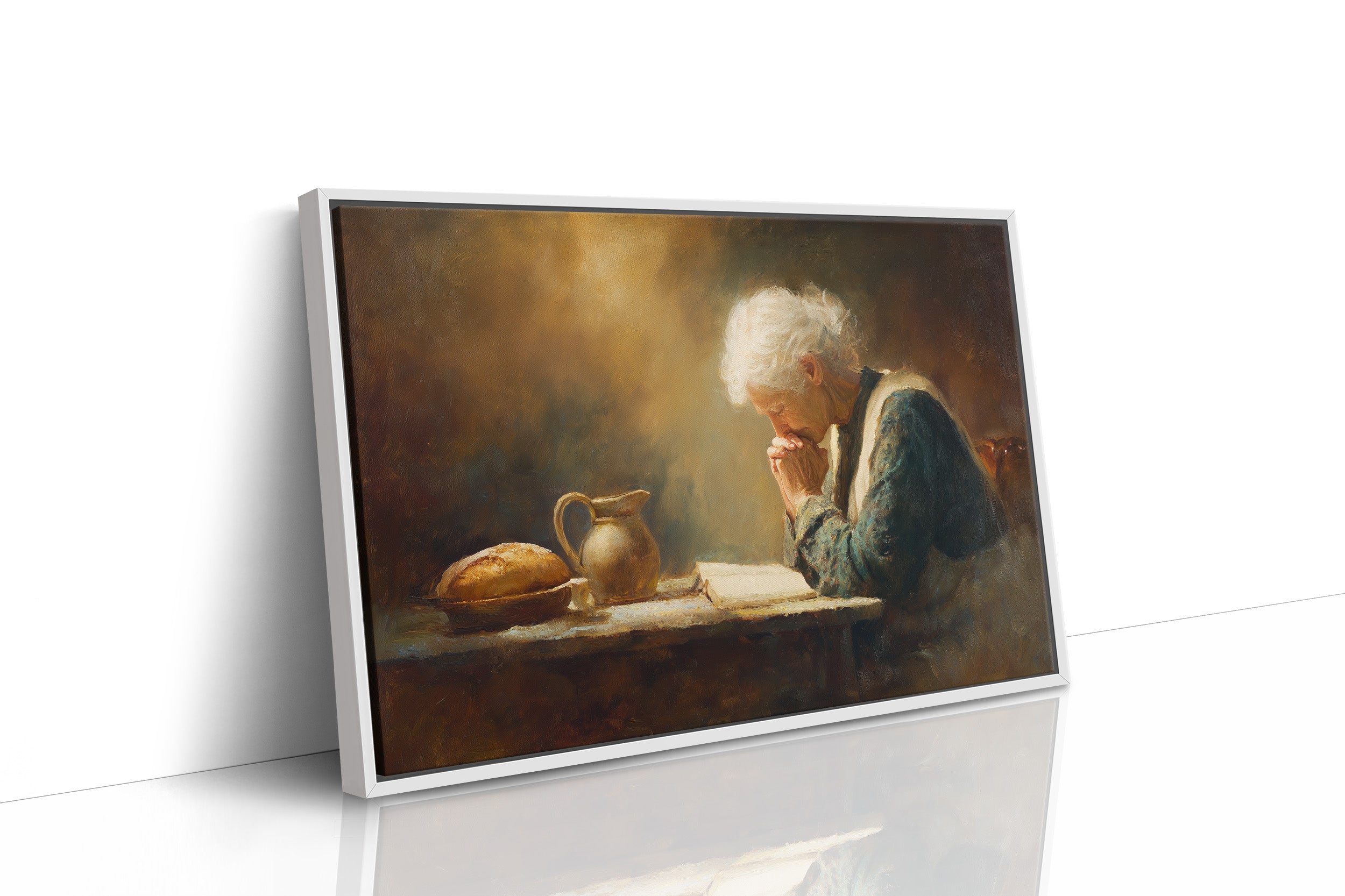 Prayer Illuminated By Golden Hours