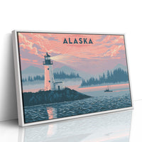 Alaska Lighthouse at Dusk