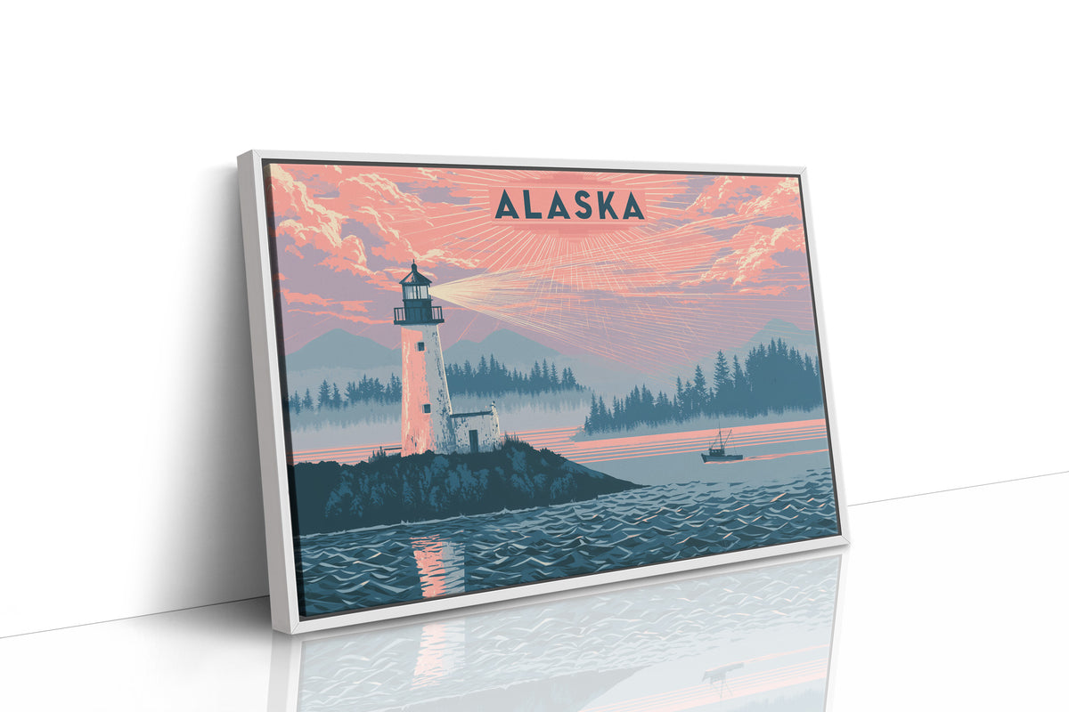 Alaska Lighthouse at Dusk