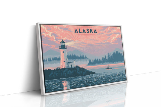 Alaska Lighthouse at Dusk