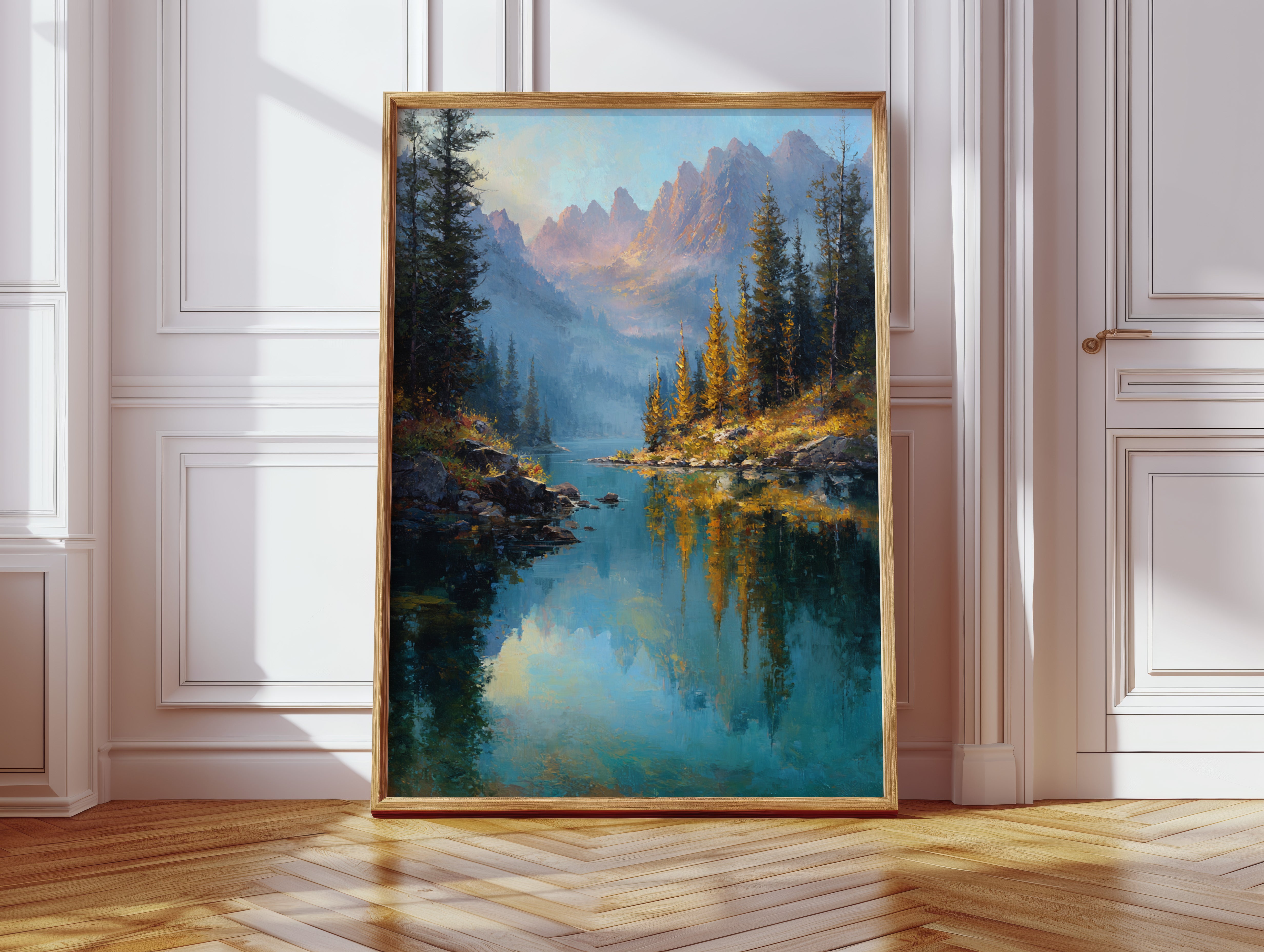 Peaks Paint Gold On Alpine Waters