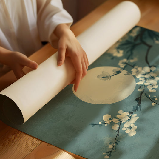 Cherry Blossoms Dance Under Moonlight