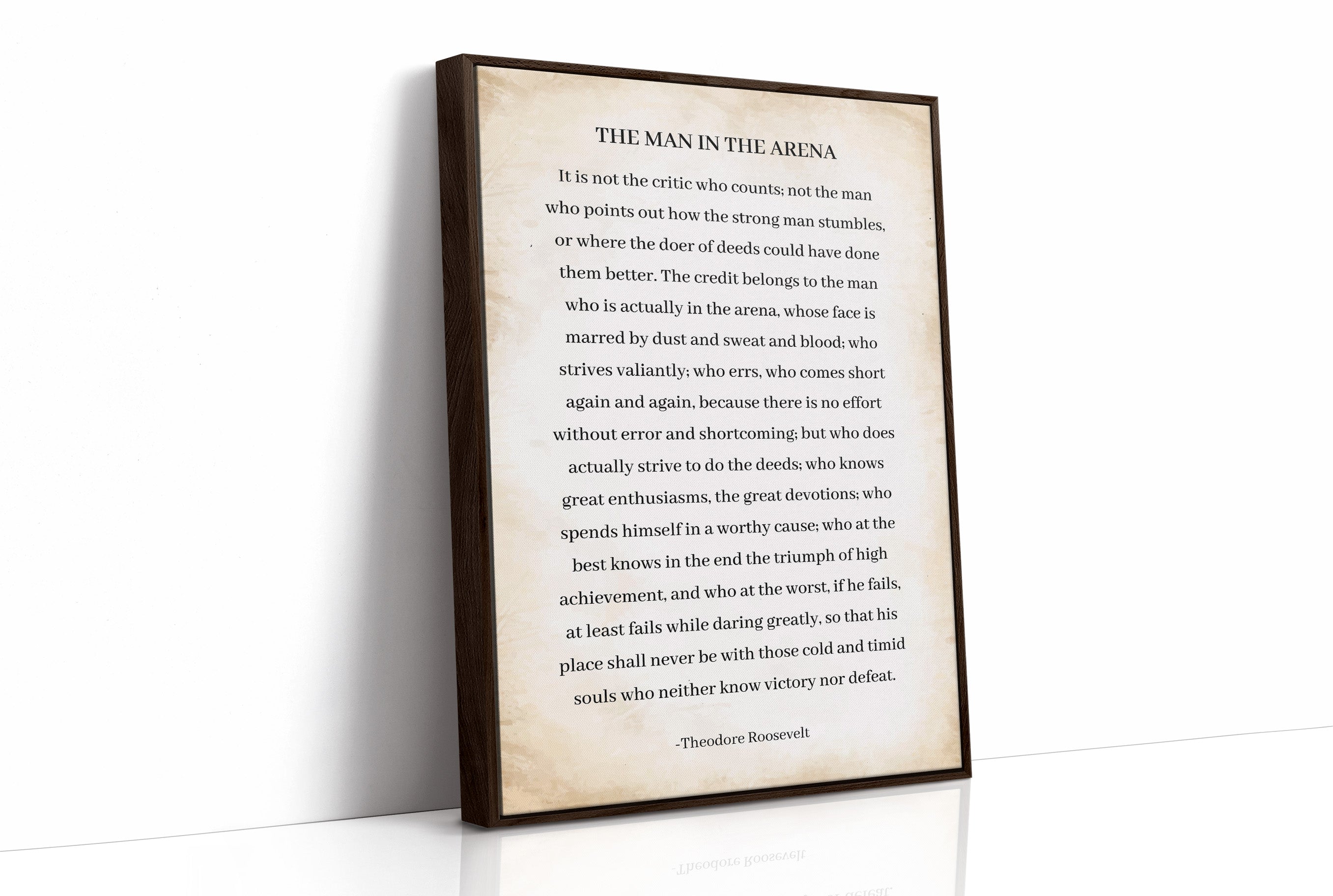 The Man In The Arena Roosevelt Quote