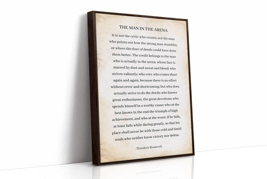 The Man In The Arena Roosevelt Quote