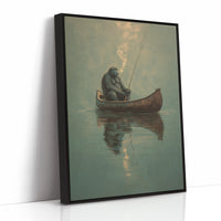 Contemplative Angler: Primate's Solitary Voyage