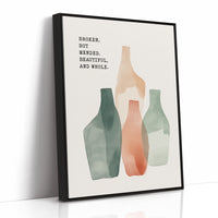 Broken Yet Beautiful Watercolor Vessels