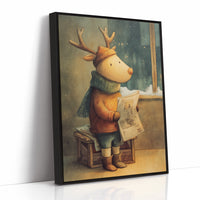 Winter Headlines: A Reindeer's Morning Ritual