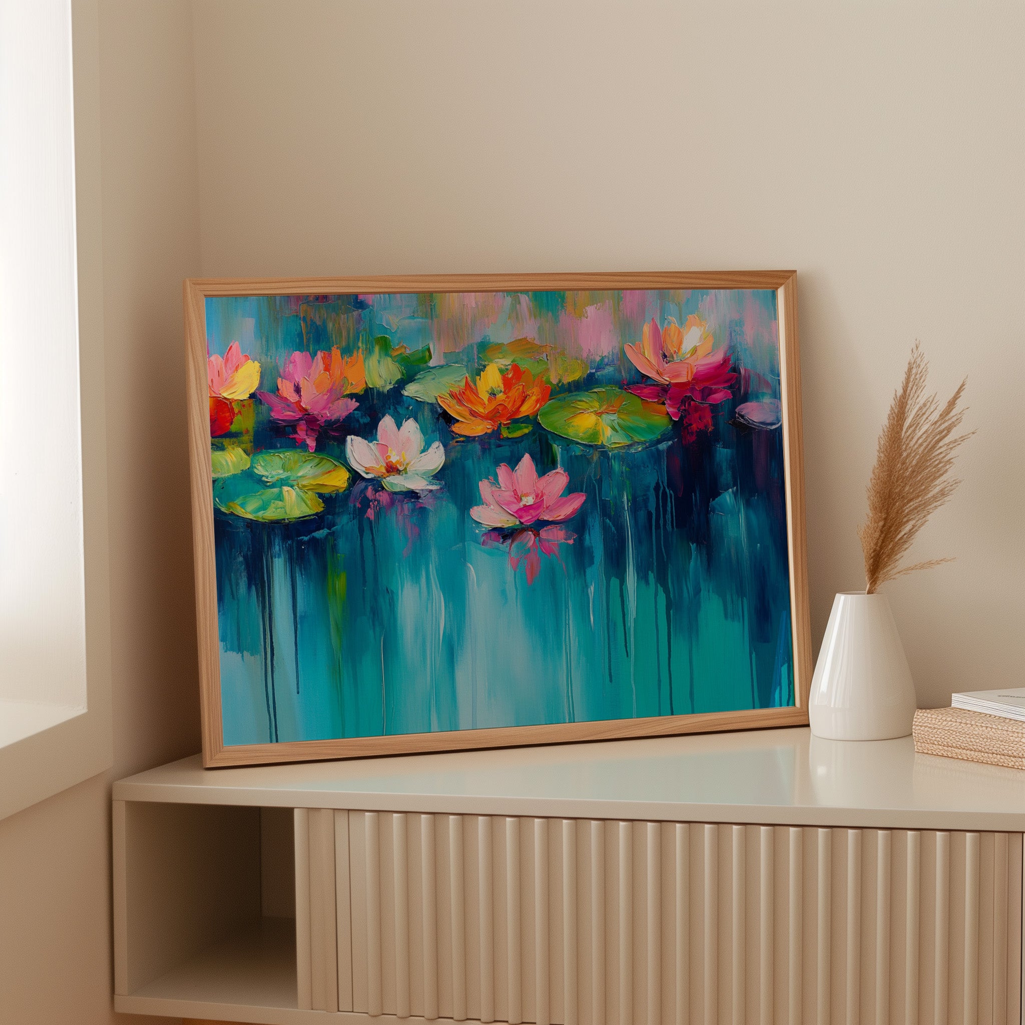 Lotus Flowers Paint Summer's Symphony