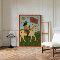 Star Rider in a Flowered Field