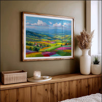Tuscany Fields Dance In Rainbow Light