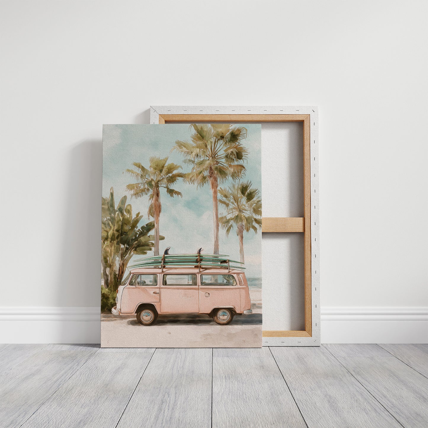 Parked Between Palm Trees
