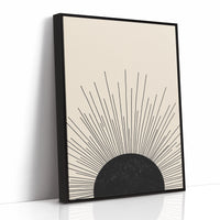 Minimal Black Sunburst Rising