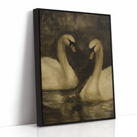 Two Swans in Quiet Reflection