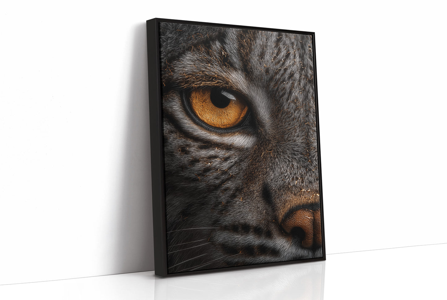 Golden Gaze Wild Cat Close Up