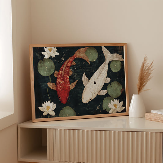 Koi Dance Among Lotus Dreams