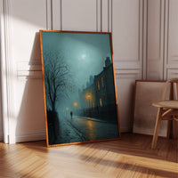 A Lantern's Glow in Fog