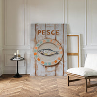 Pesce on Painted Tile Plate