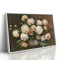 Roses and Peonies, Antique Vase