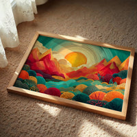 Mountains Dance In Coral Light