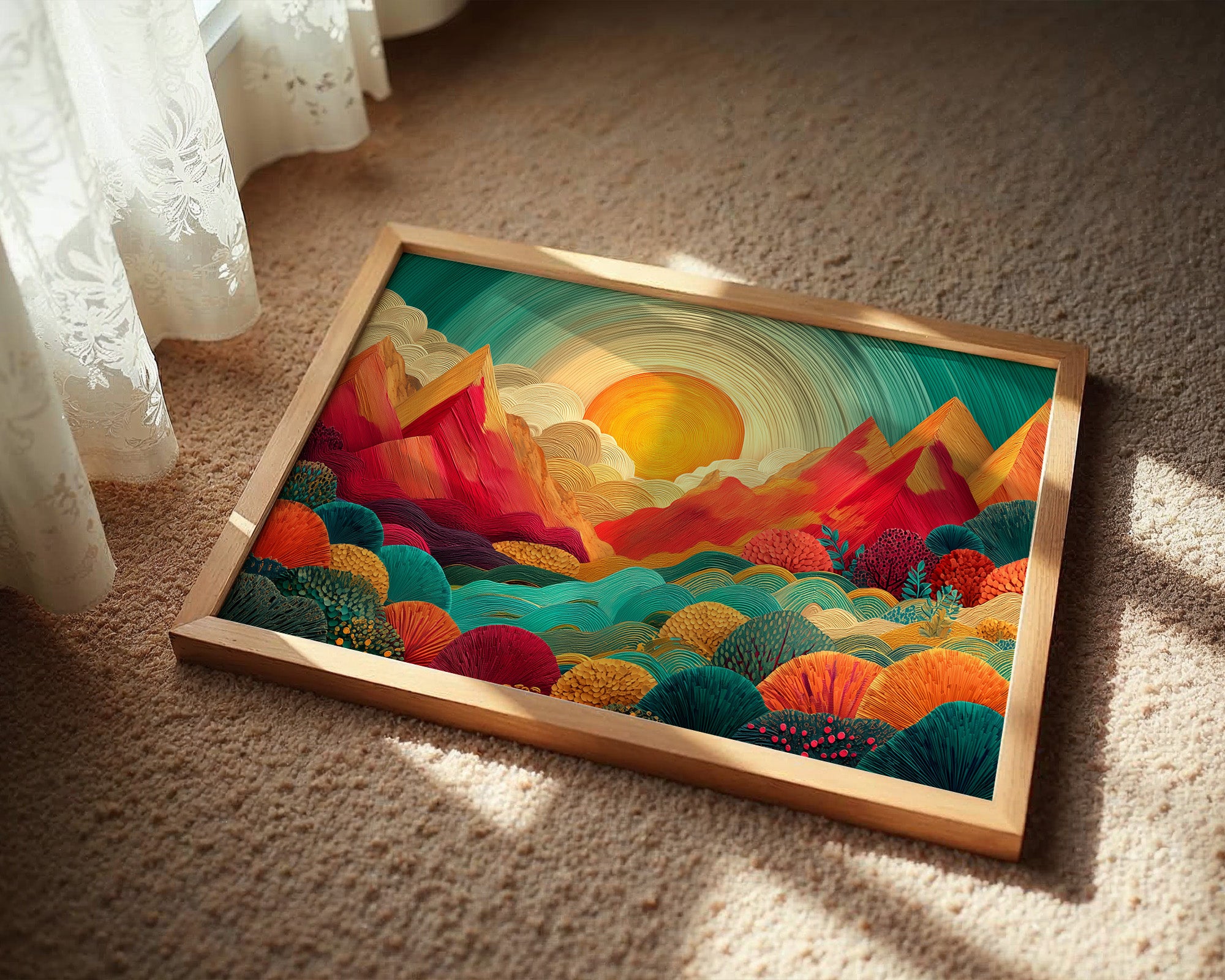 Mountains Dance In Coral Light