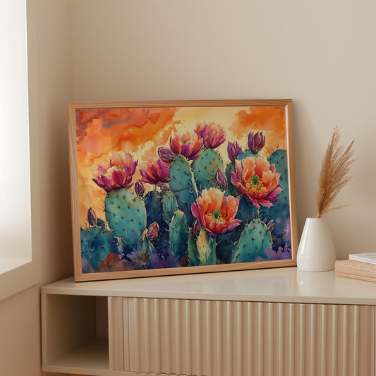 Desert Blooms Paint The Evening Sky