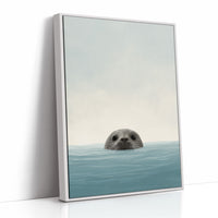 Curious Seal Peeks Through Waves