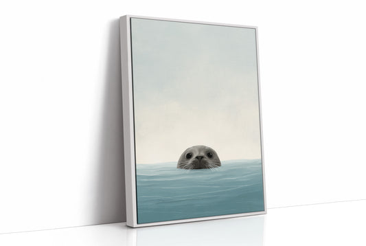 Curious Seal Peeks Through Waves