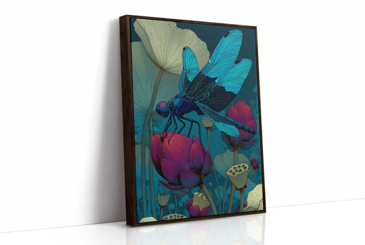 Dragonfly on the Lotus Pond