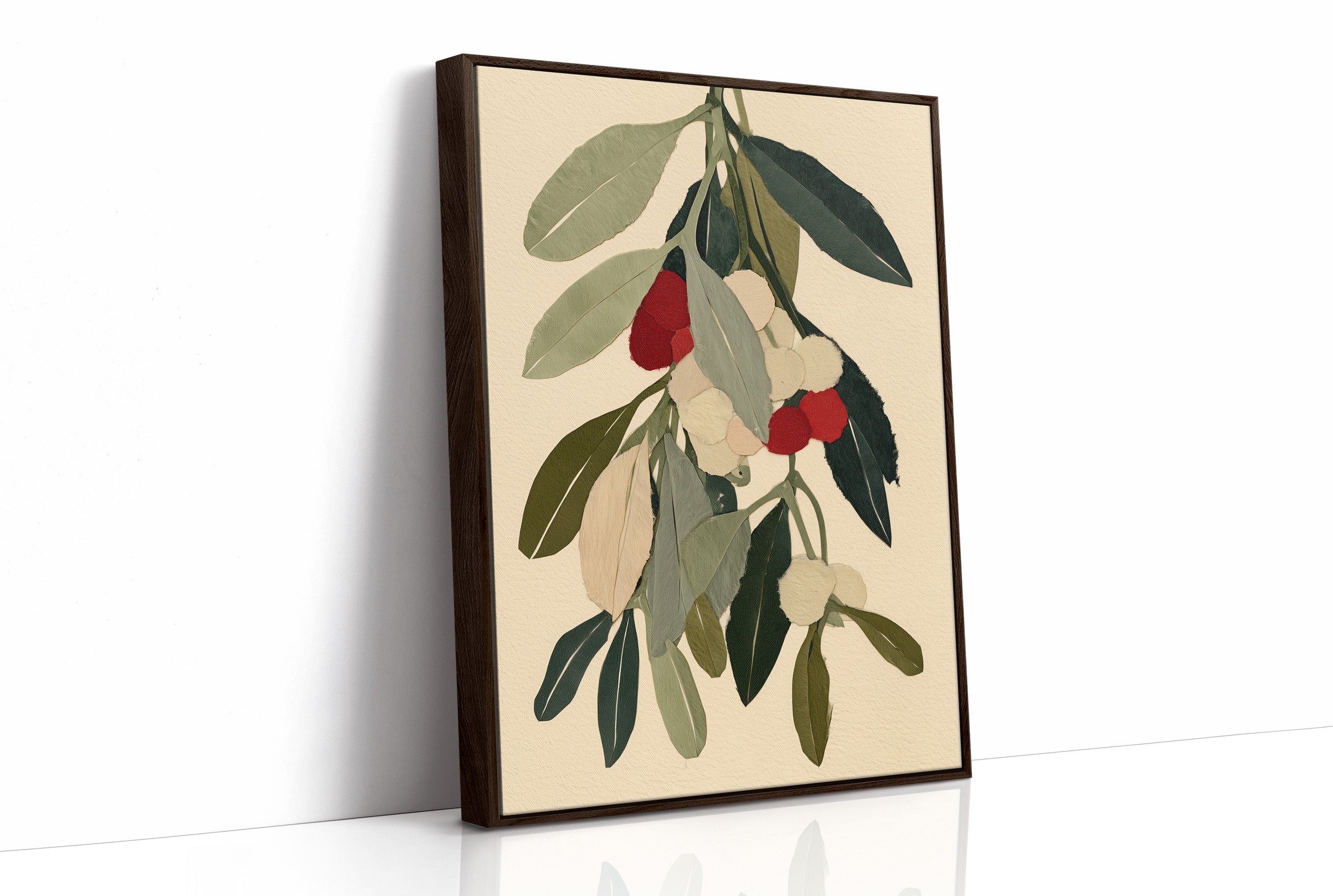 Cream, Crimson, and Leaf