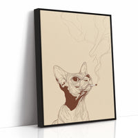 Feline Contemplation: Smoke and Whiskers