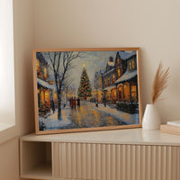 Snow Falls On Christmas Square