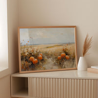 Pumpkins Rest In Golden Fields