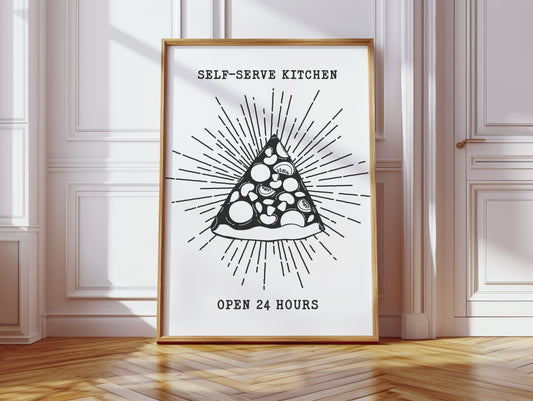 Midnight Pizza Glows Like Stars